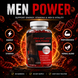 Chumgum Horny Goat Weed Men's Performance Gummies - 3600MG Herbal Blend For Energy, Stamina & Vitality Support