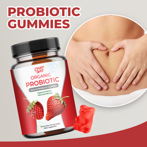 Organic Probiotic Gummies - Supports Digestion, Boosts Immunity, Enhances Skin Health & Aids Weight Management
