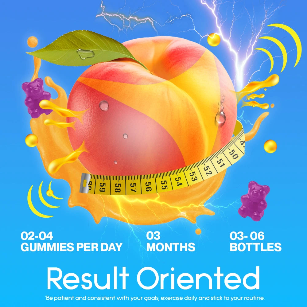 Maca Plus Gummies (1500mg) | Dietary Supplement for Butt Enlargement, Hips Enhancement, and Hormonal Balance