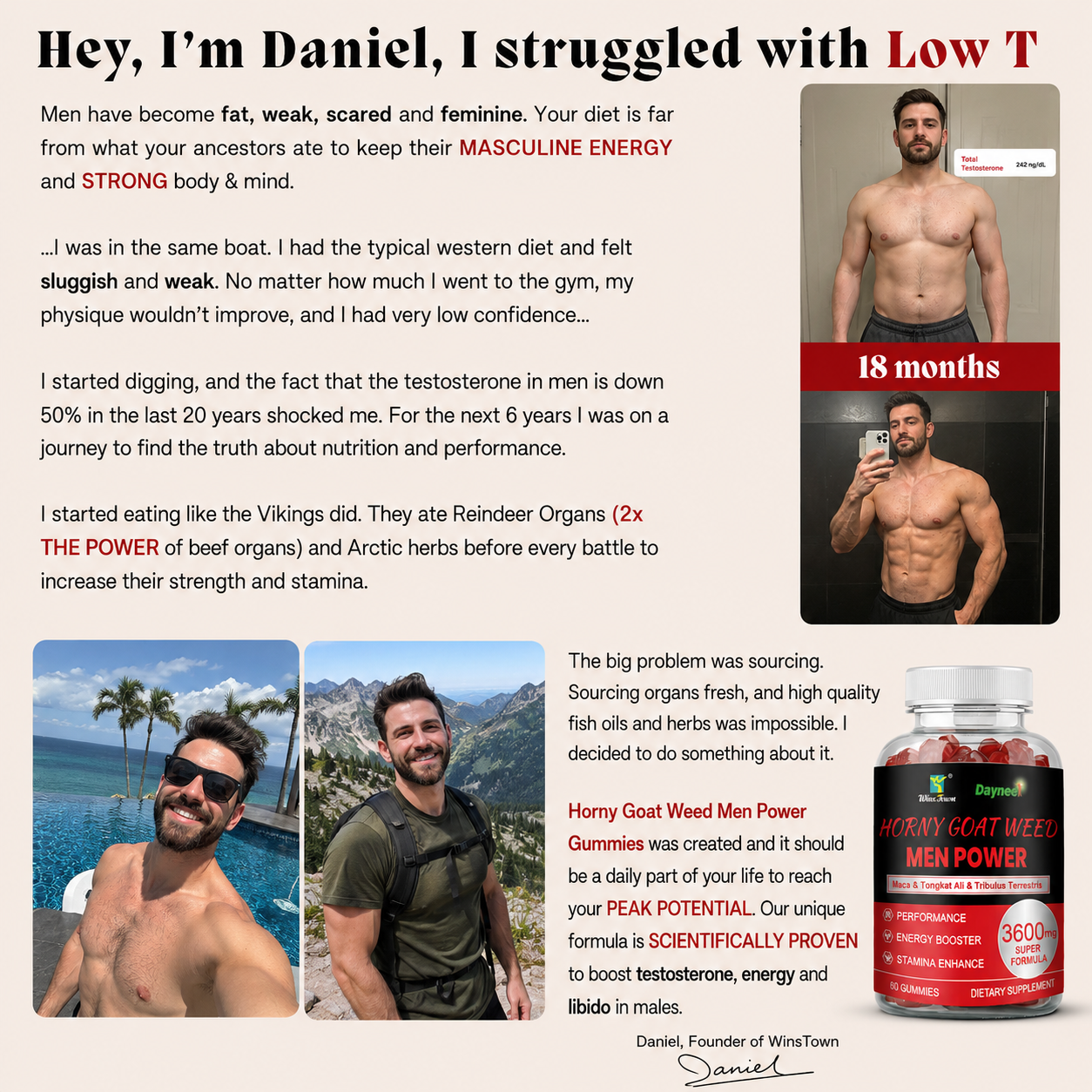 2026 Chumgum Horny Goat Weed Men's Performance Gummies - 3600MG Herbal Blend For Energy, Stamina & Vitality Support