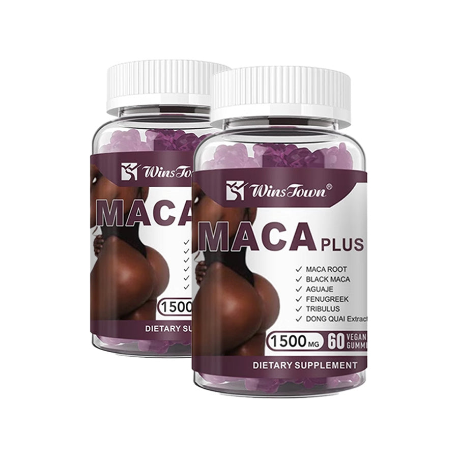 Maca Plus Gummies (1500mg) | Dietary Supplement for Butt Enlargement, Hips Enhancement, and Hormonal Balance