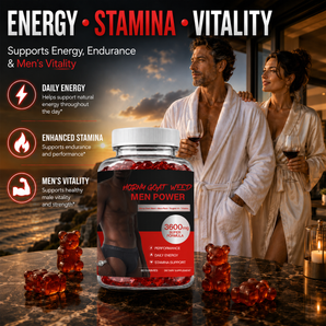 Chumgum Horny Goat Weed Men's Performance Gummies - 3600MG Herbal Blend For Energy, Stamina & Vitality Support