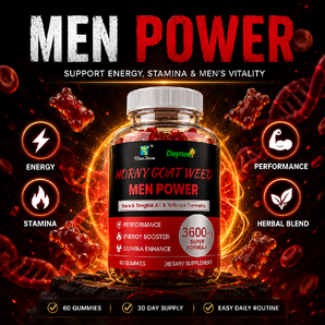 Horny Goat Weed Men's Performance Gummies - 3600MG Herbal Blend For Energy, Stamina & Vitality Support