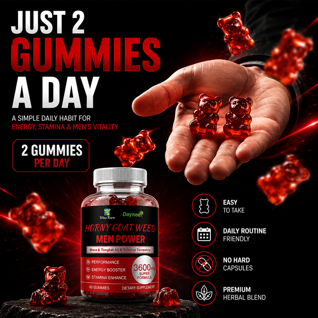 Horny Goat Weed Men's Performance Gummies - 3600MG Herbal Blend For Energy, Stamina & Vitality Support