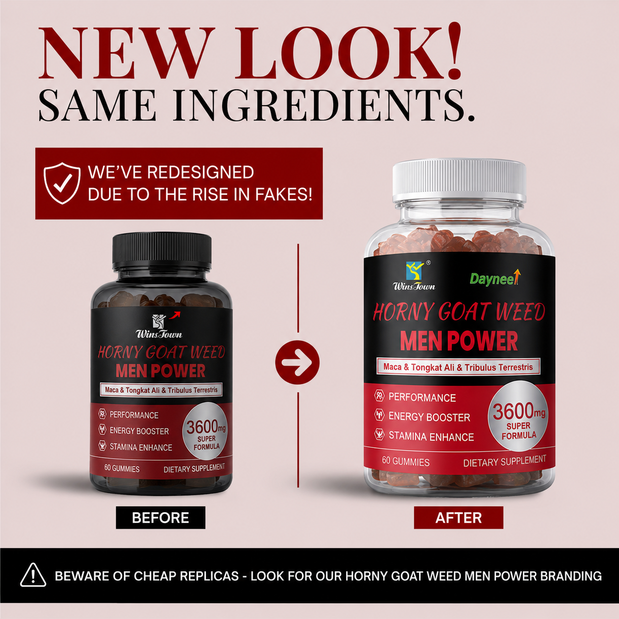 Horny Goat Weed Gummies for Men — Drive, Stamina & Performance Support 3600mg